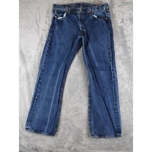 Levis 501 Jeans Mens 36x30 Blue Straight Leg Button‎ Fly Red Tab Denim 501-0115